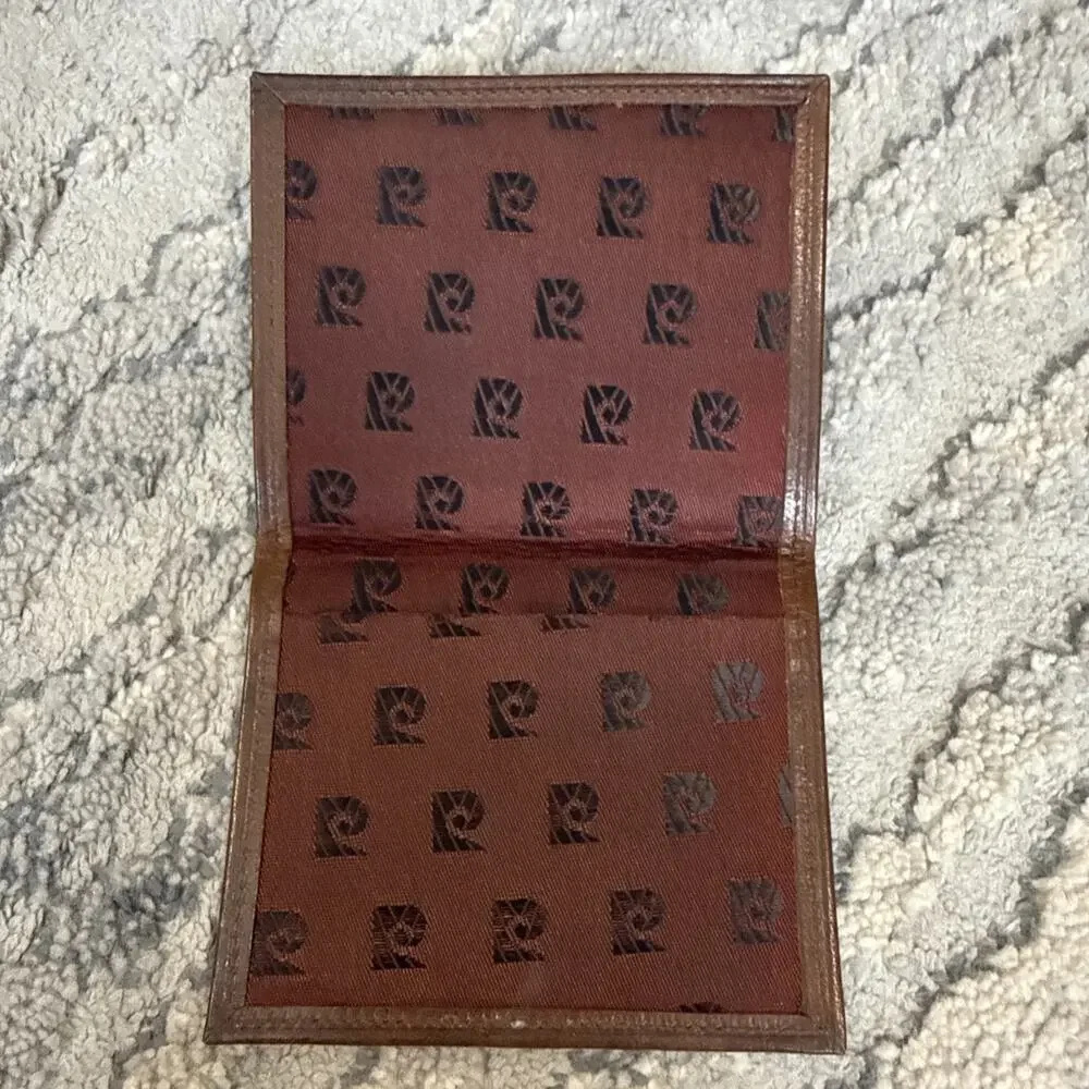 Vintage Pierre Cardin Men Brown Leather Bifold Wallet